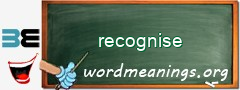 WordMeaning blackboard for recognise